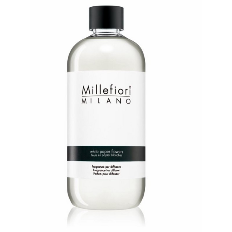 RICARICA DIFFUSORE A STICK 500 ML WHITE PAPER FLOWERS MILLEFIORI MILANO