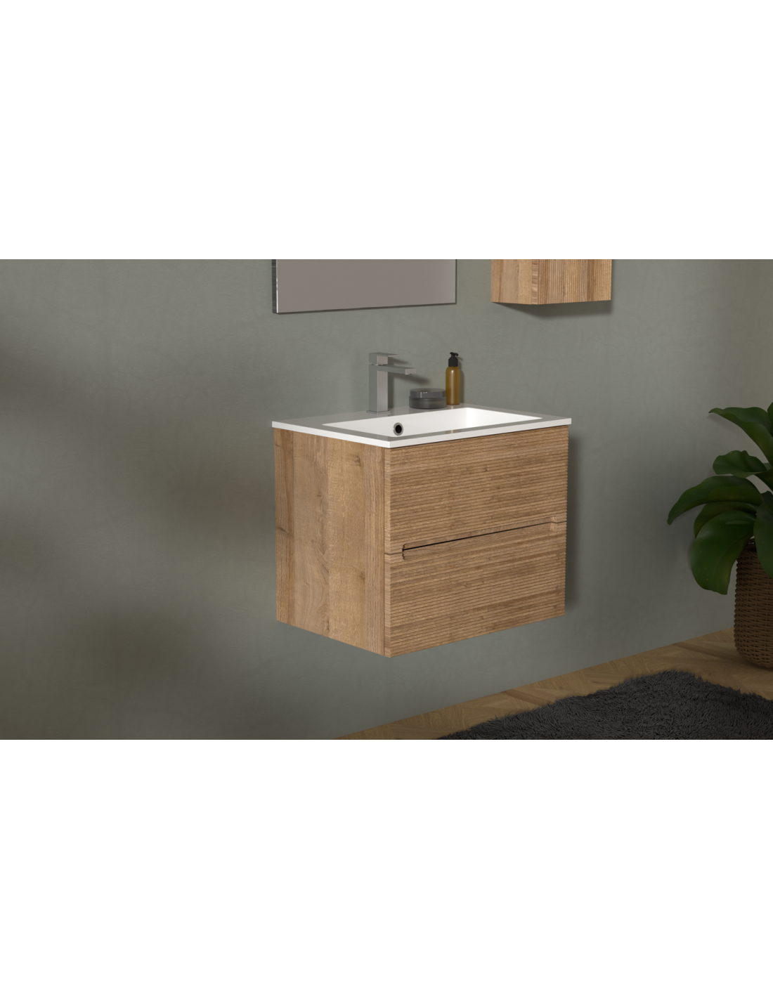 RIVESHOP - CANALETTO mobile sospeso 2 cassetti 60x45 rovere - CANALETTO60ROVERE