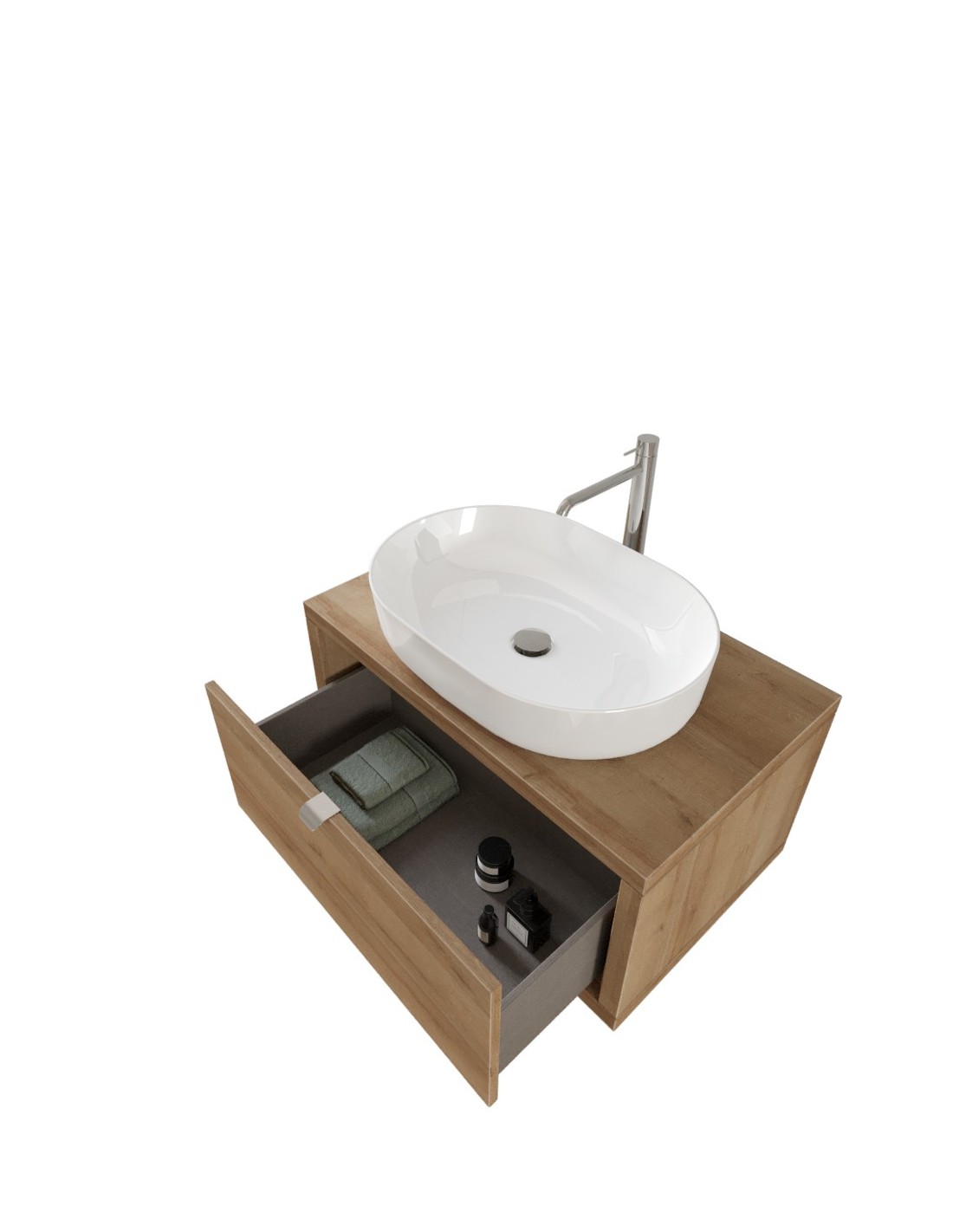 RIVESHOP - DIMO mobile sospeso 1 cassetto 80x50 rovere - DIMO80ROVERE