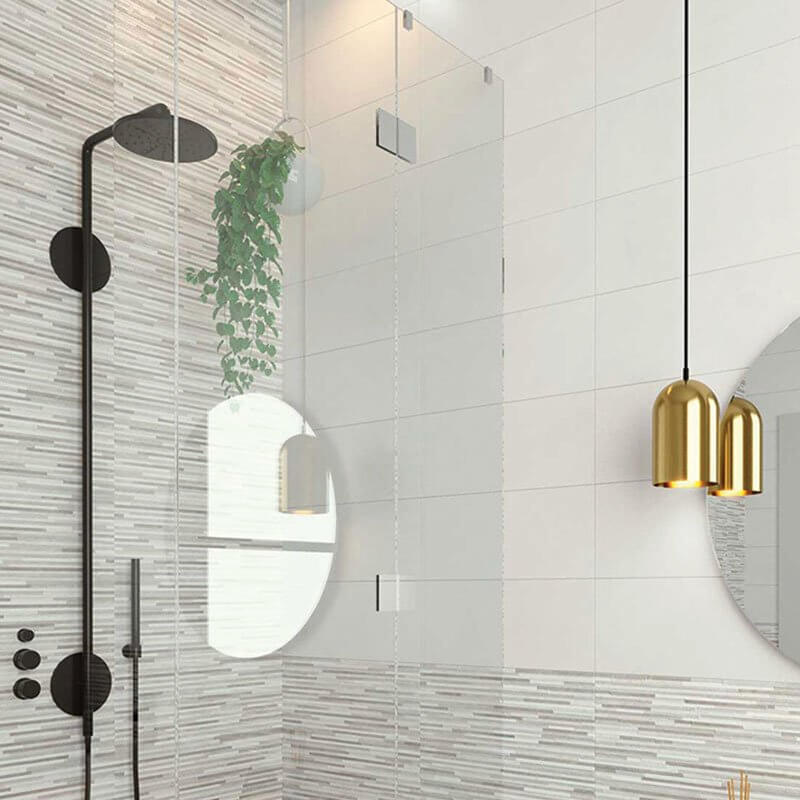 Rivestimento in Ceramica Effetto Pietra Naturale 20x50 Habita Ghiaccio - Herberia