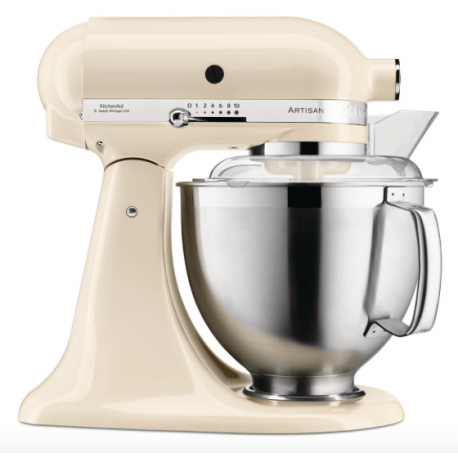 Robot Kitchenaid Artisan 4,8 L crema 185 con accessori in acciaio