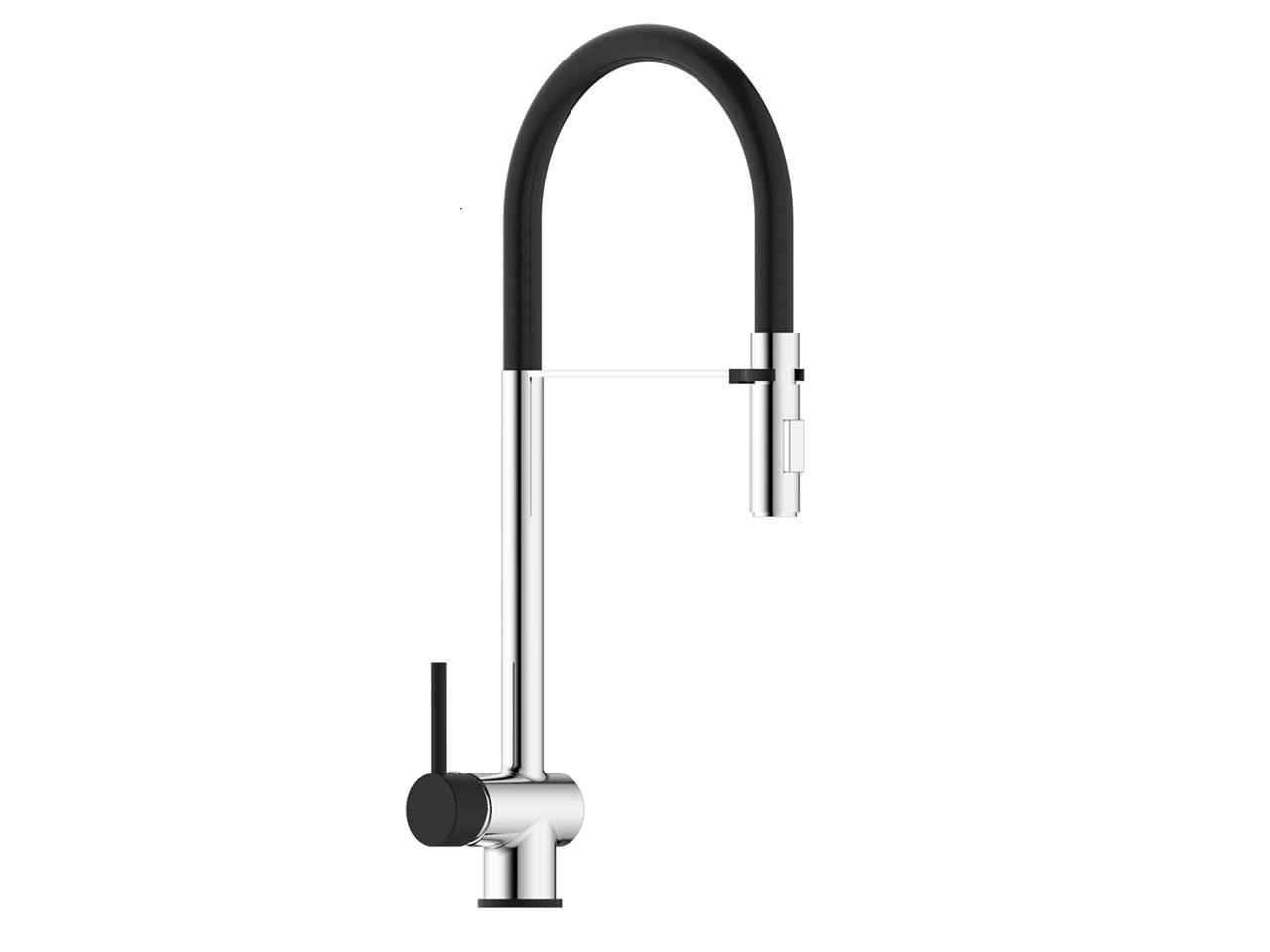 Miscelatore per Cucina Oda con Doccetta Cromo - Nero Opaco-70964