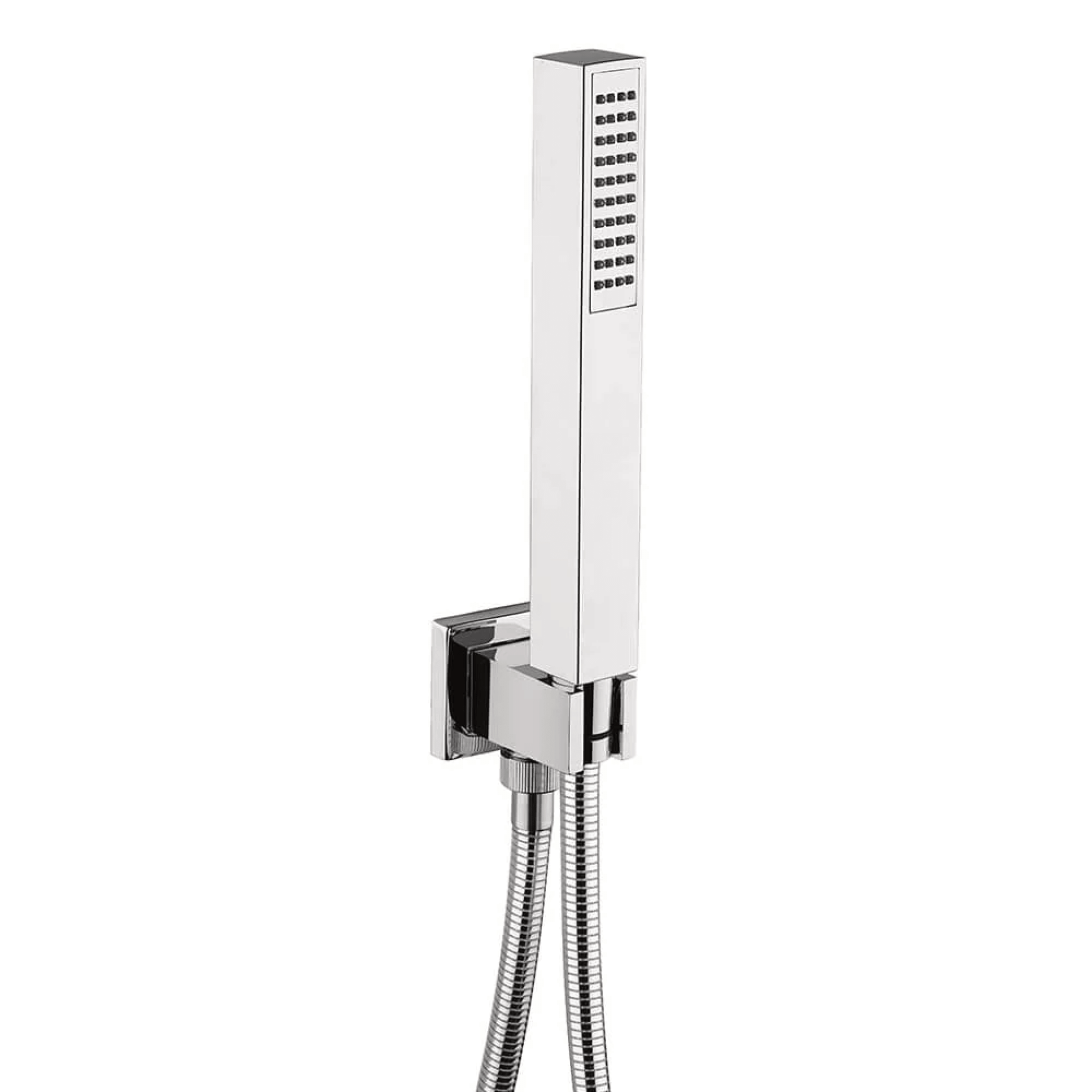 Kit Doccetta Quadro Con Presa Acqua Flessibile Jacuzzi Rubinetteria Cromo Lucido