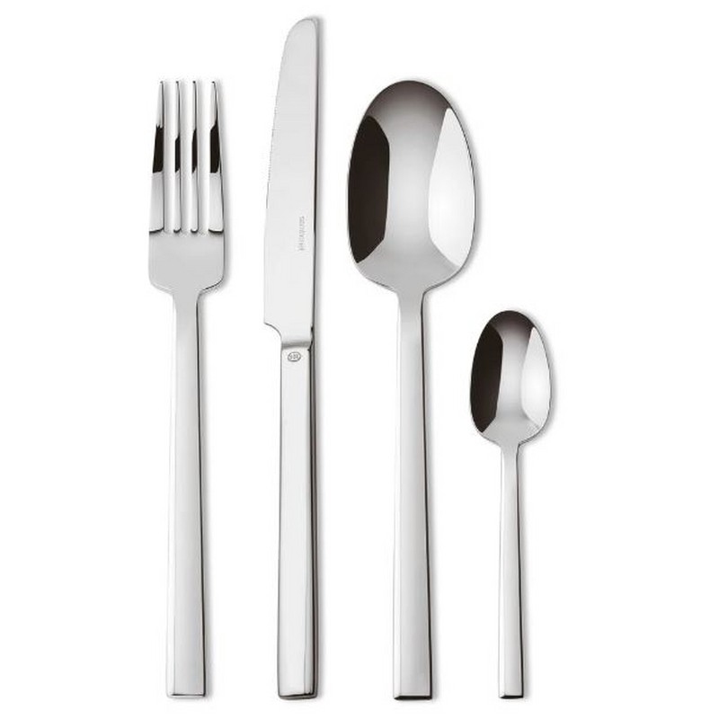 SAMBONET NEUTRA SERVIZIO DI POSATE DA TAVOLA 24 PZ MONOBLOCCO INOX