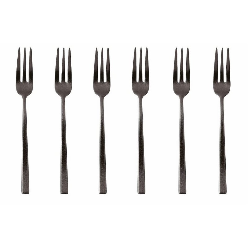 SAMBONET SET 6 FORCHETTE DOLCE ROCK DIAMOND PVD BLACK