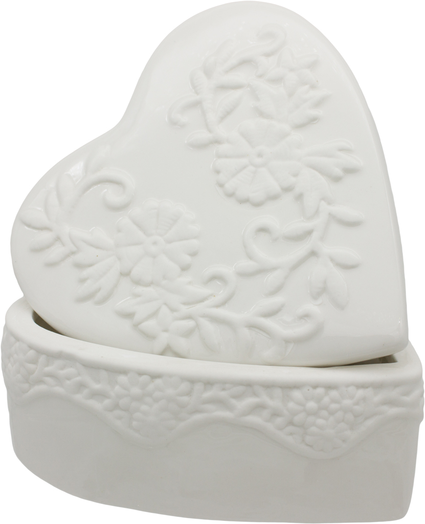 Scatola Cuore In Porcellana