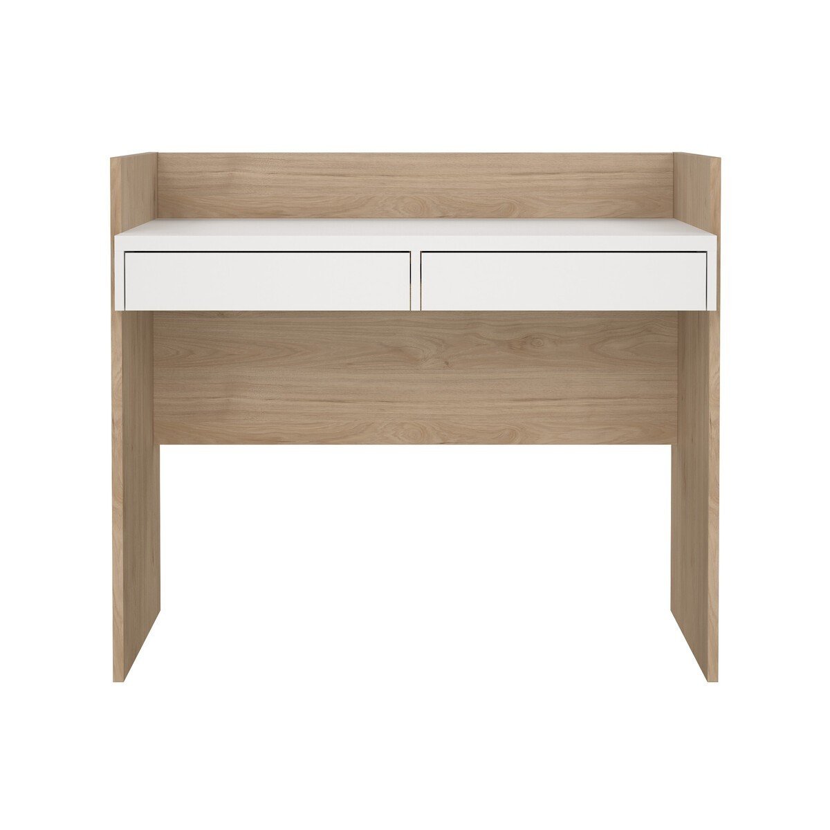 Scrivania 2 cassetti rovere decorativo e bianco L102,1 cm - FUNCTION