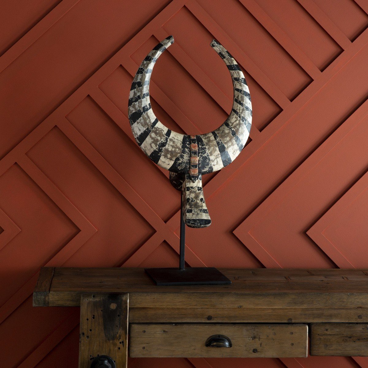 Sculture antilope en suar massif