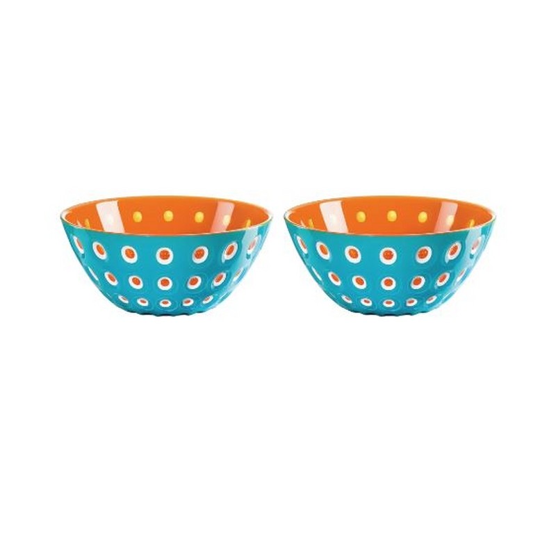 SET 2 CIOTOLE LE MURRINE 12 CM. BLU/ORANGE GUZZINI