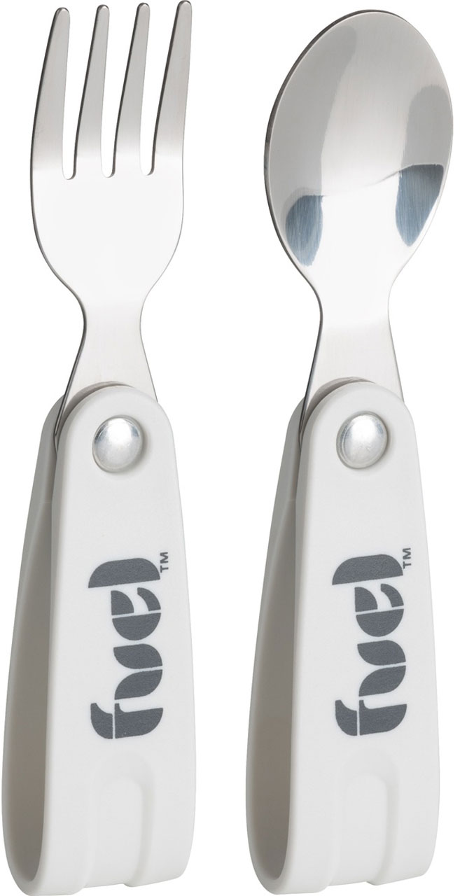 Set 2 posate pieghevoli grigio ghiaccio