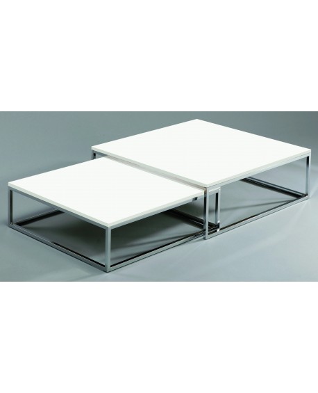 SET 2 TAVOLINI BIANCHI80x80x27