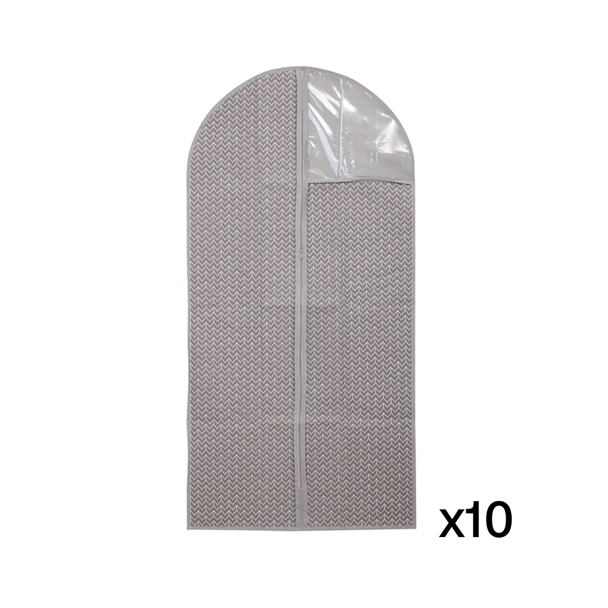 Set di 10 copriabiti per abiti H120 cm in tessuto non tessuto geometrico