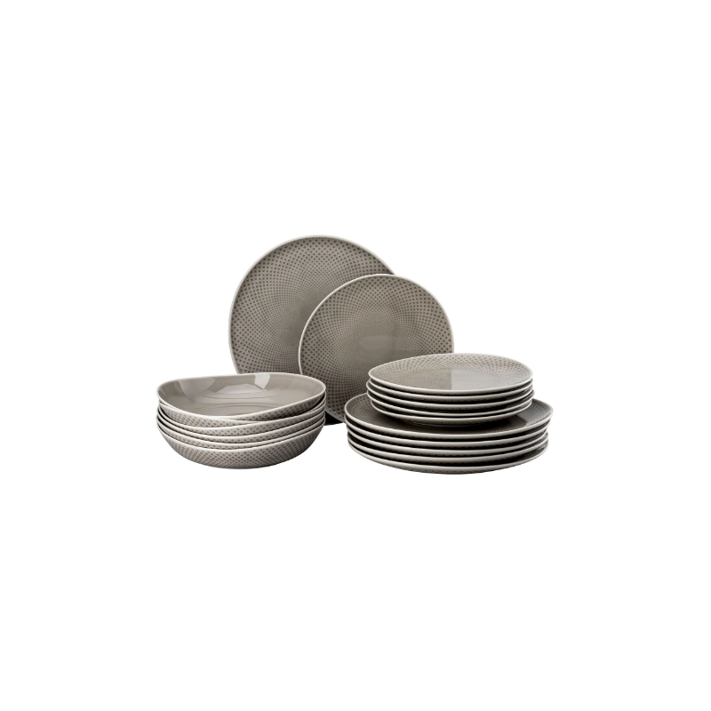 Set di piatti Rosenthal Junto pearl grey da 18 pz