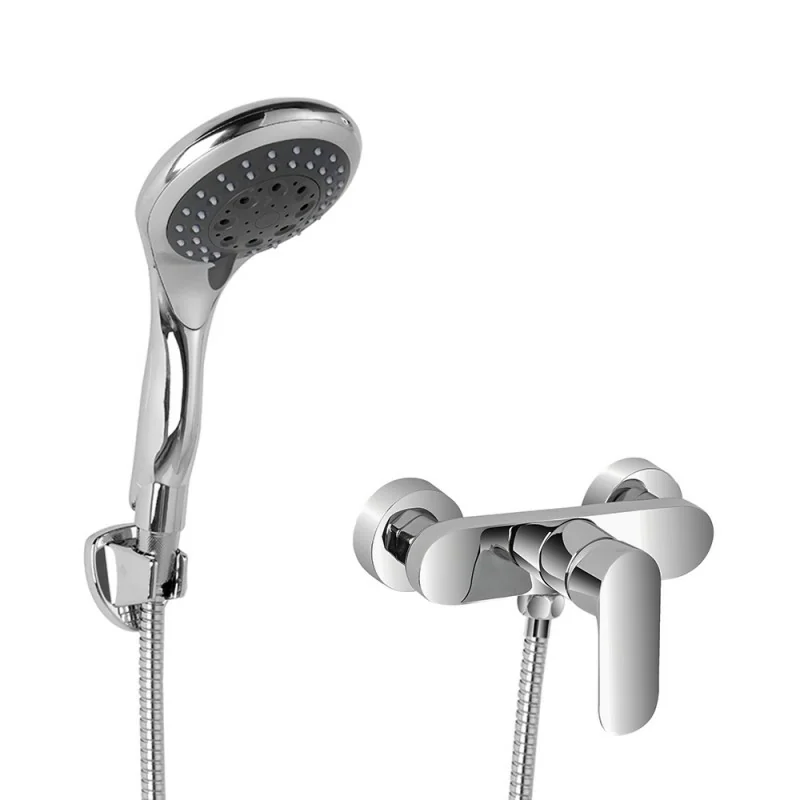 Set doccia da incasso completo di doccino e miscelatore monocomando Kreo