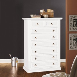 SETTIMANALE CASSETTIERA LEGNO BIANCO OPACO - codluis 328