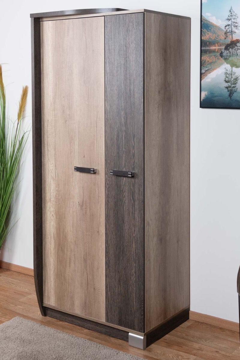 Armadio ad ante battenti "Sichling" 01, cornice sx, marrone rovere - 193 x 80 x 58 cm (h x l x p)