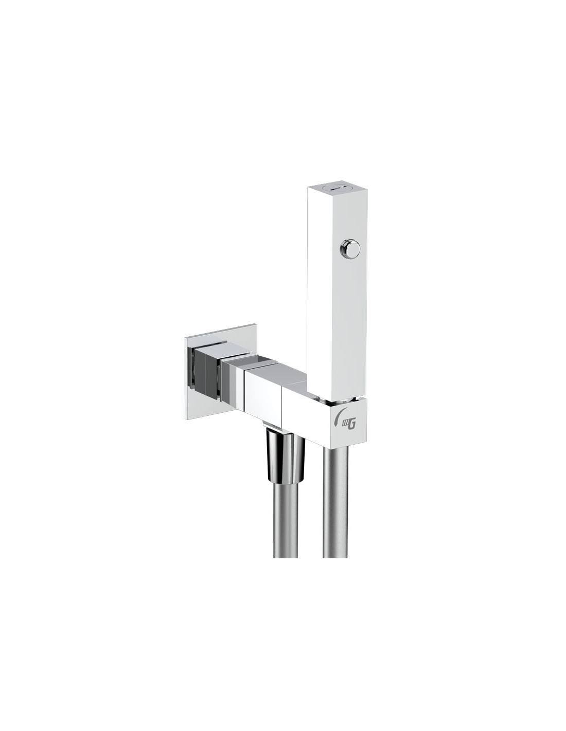 SG -Idroscopino quadrato con getto laser con flex in PVC silver - IG827S