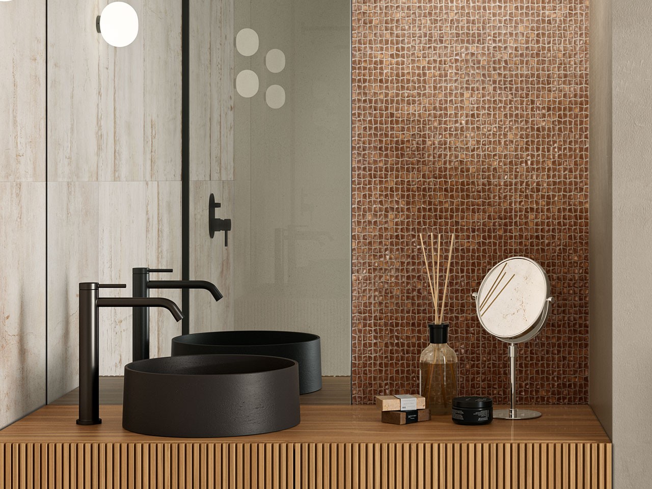 Mosaico in Alluminio Shell Copper 30x31,2 cm Rame-77010