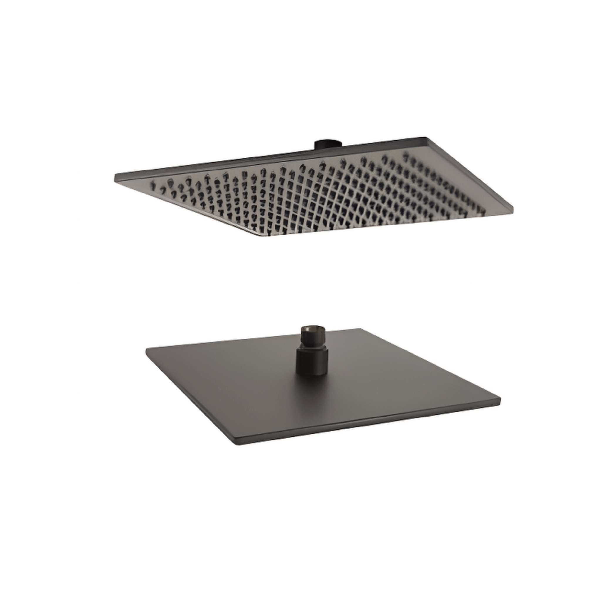 Soffione Doccia Quadro Anticalcare 25x25 Cm Nero Opaco