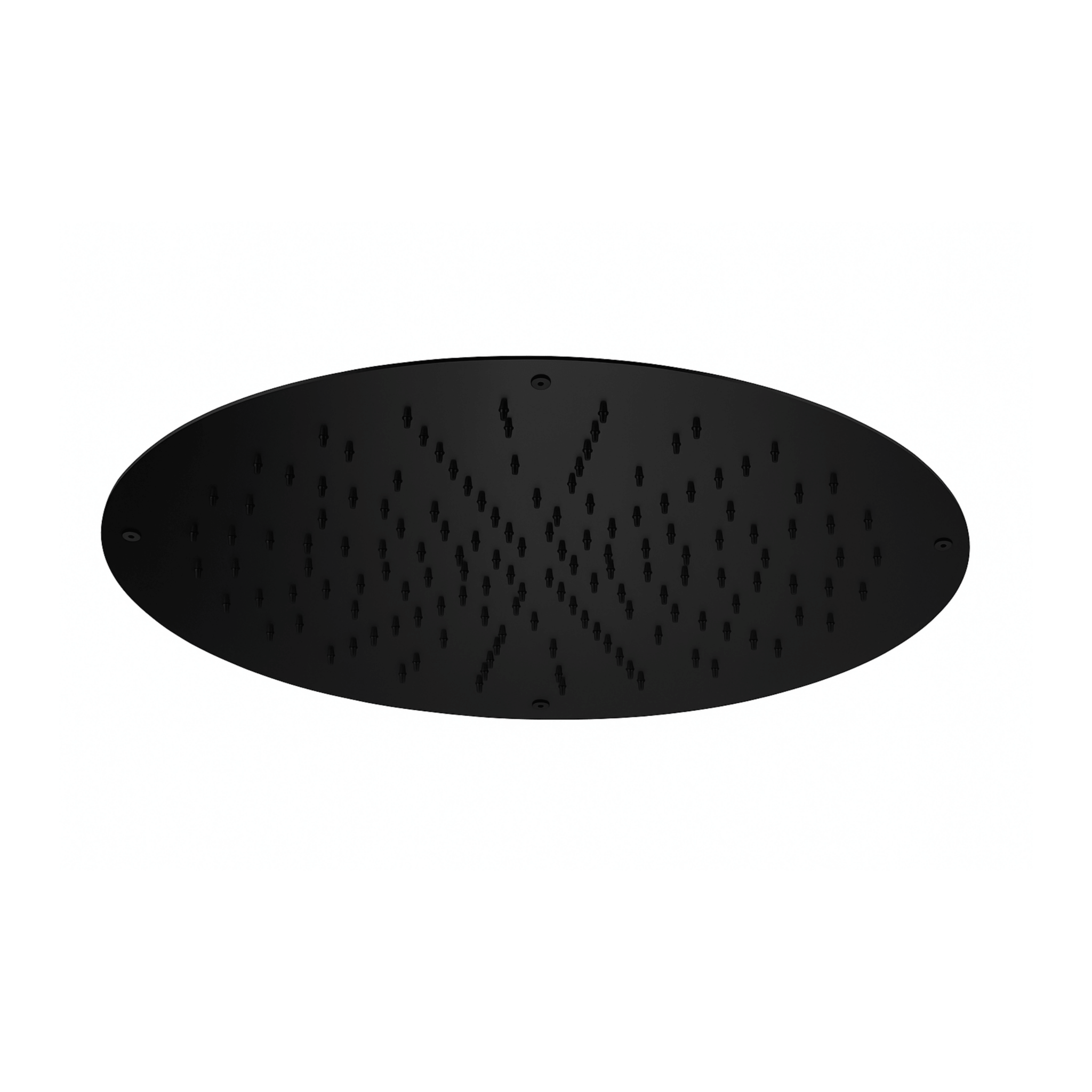 Soffione Doccia Tondo a Soffitto Effetto Pioggia 44 Cm Bongio "Wellness" Nero Opaco