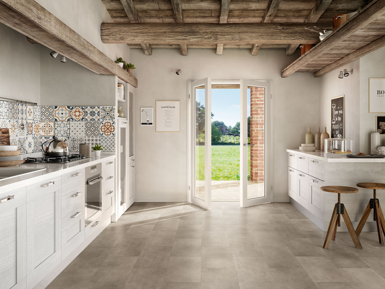 Pavimento Spc Space Greige Effetto Cemento Grigio Tortora-21417