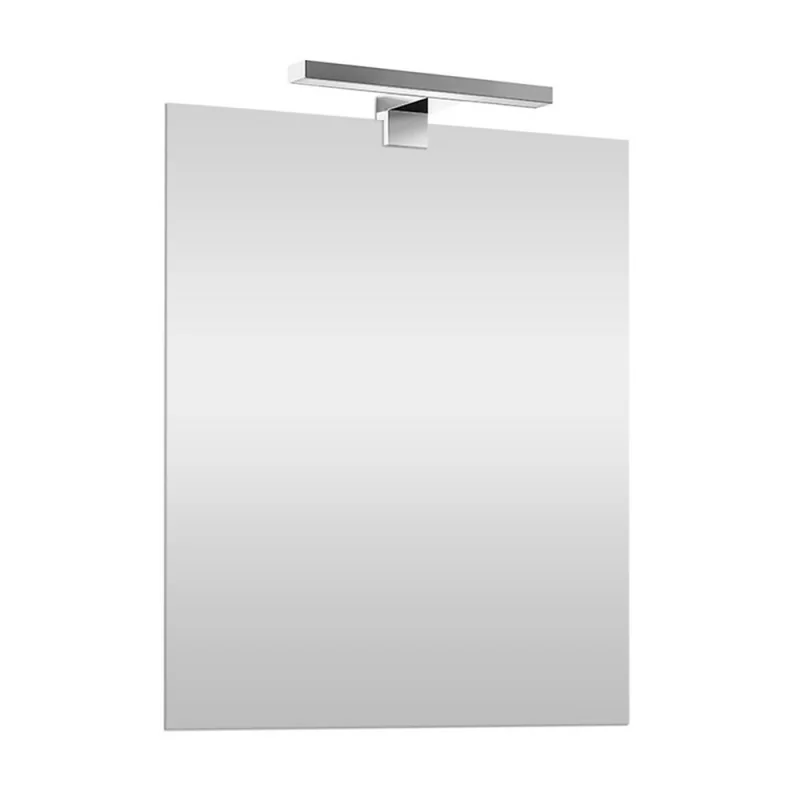 Specchio bagno 70x90 cm reversibile con luce LED fredda