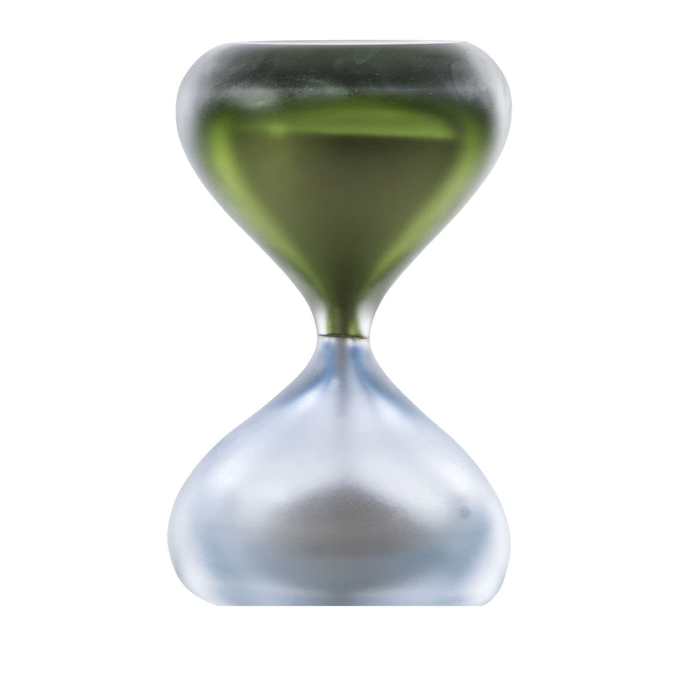 Sommersa Clessidra media smerigliata verde oliva e azzurra