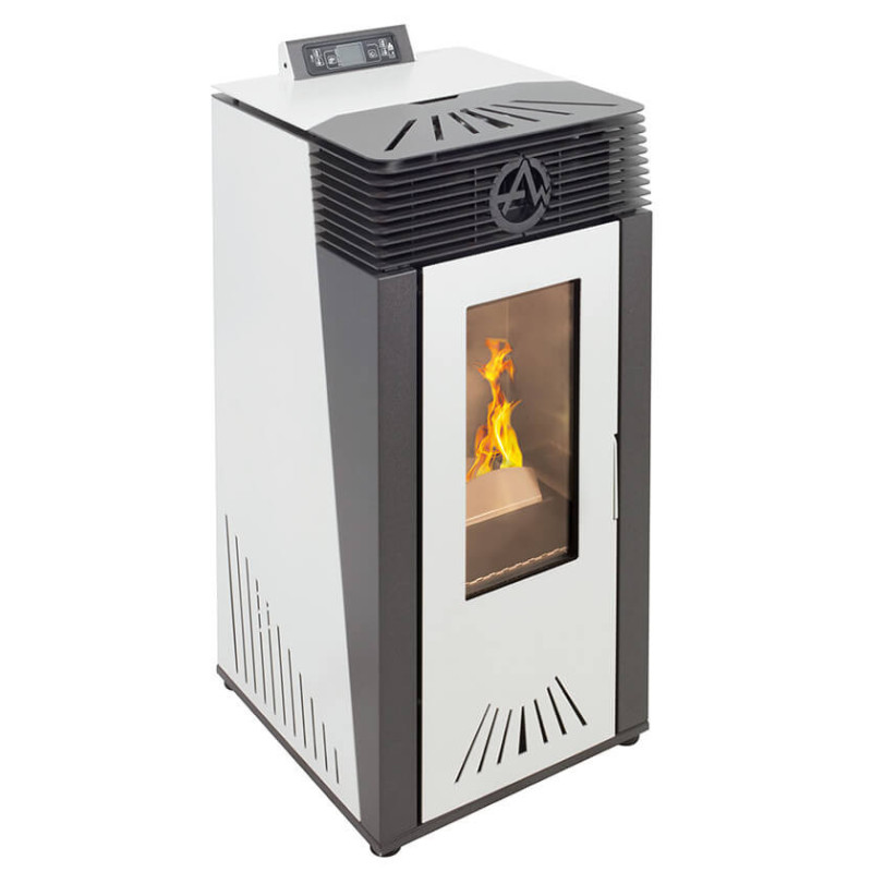 Stufa a pellet Euro Alpi PERALBA CANALIZZATA 2 USCITE 13,18 kW Colore Bianco