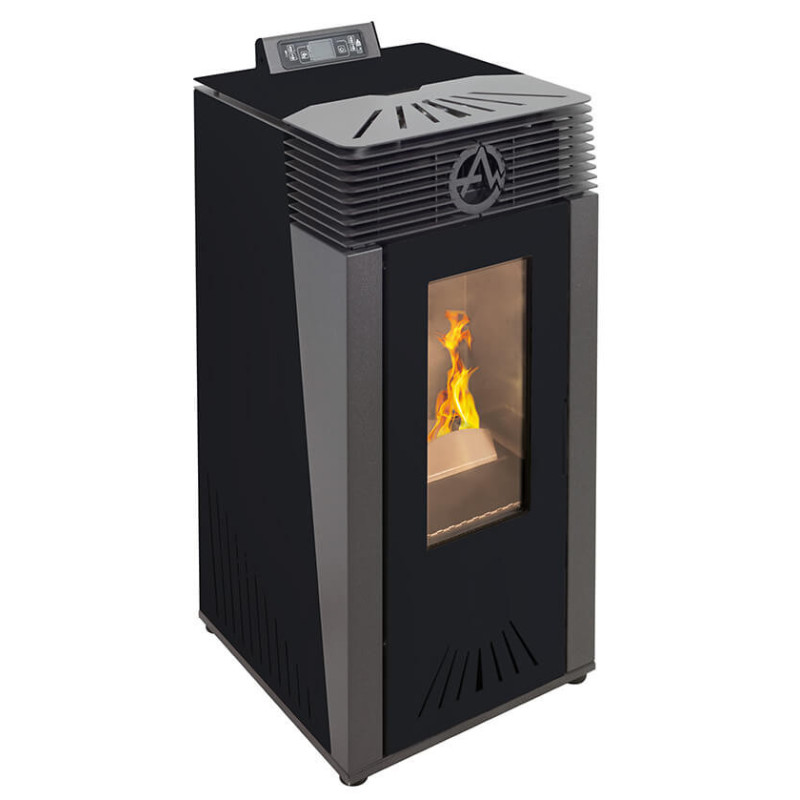 Stufa a pellet Euro Alpi PERALBA CANALIZZATA 2 USCITE 13,18 kW Colore Nero