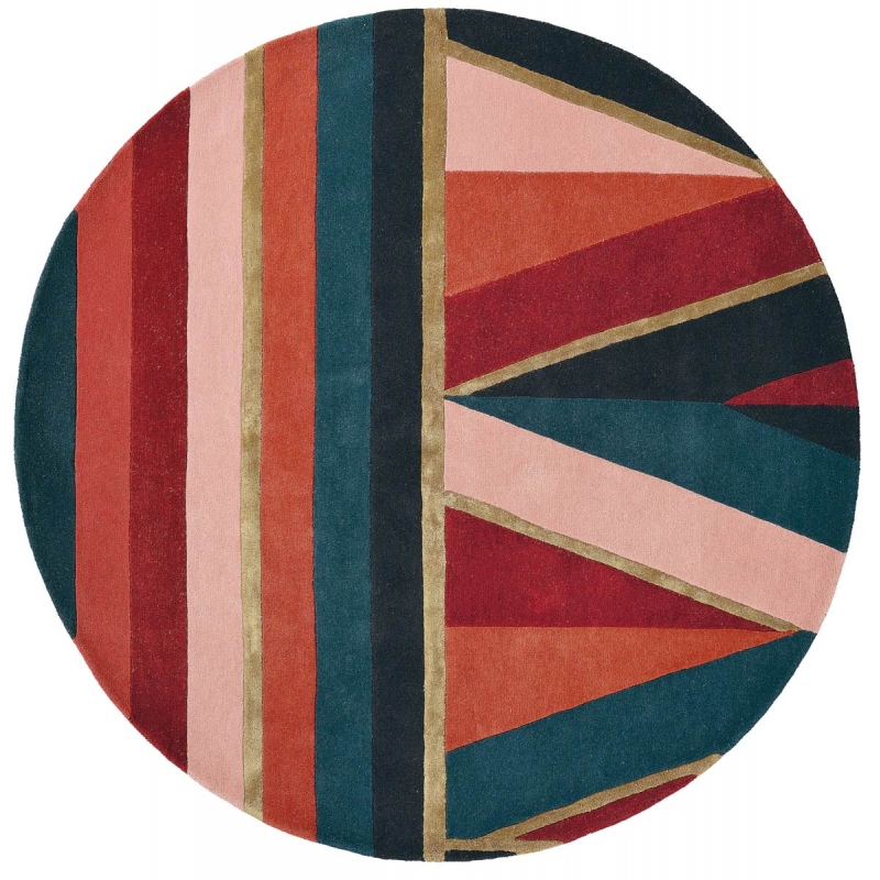 Tappeti Sahara Burgundy Round Ted Baker