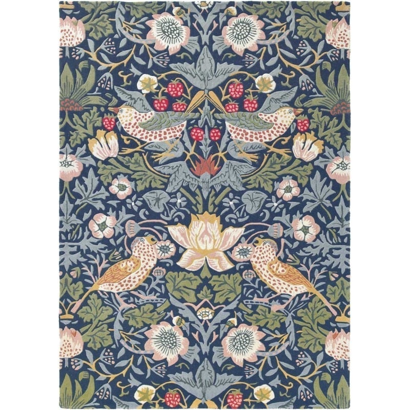 Tappeti Strawberry Thief Indigo Morris and Co