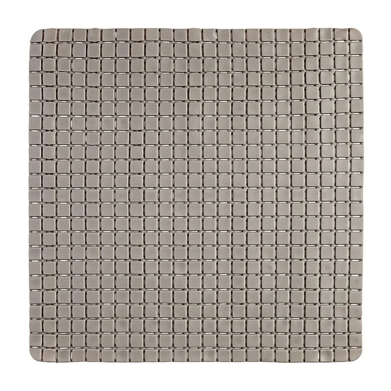 Tappetino Antiscivolo Per Doccia In PVC Mosaico tortora 54x54 Cm