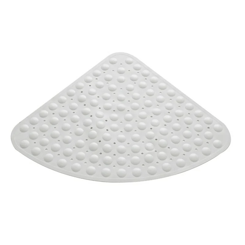 Tappeto antiscivolo angolare in PVC bianco 54x54 cm