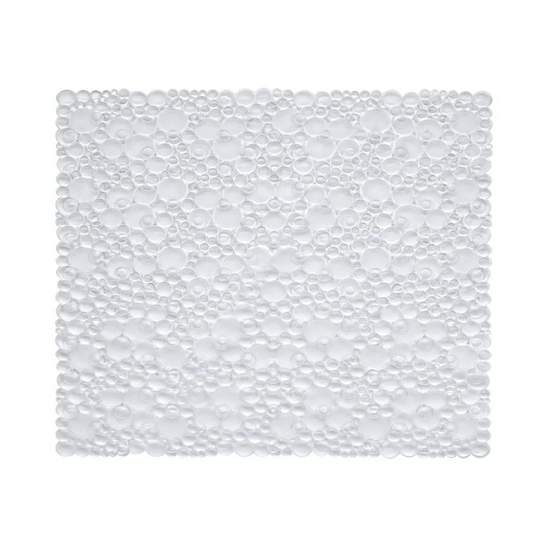 Tappeto antiscivolo per doccia quadrato in gomma trasparente