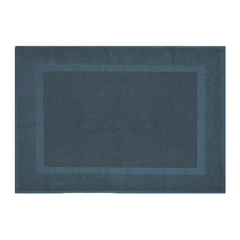 Tappeto bagno scendi doccia 100% cotone turchese cobalto 45x65 cm