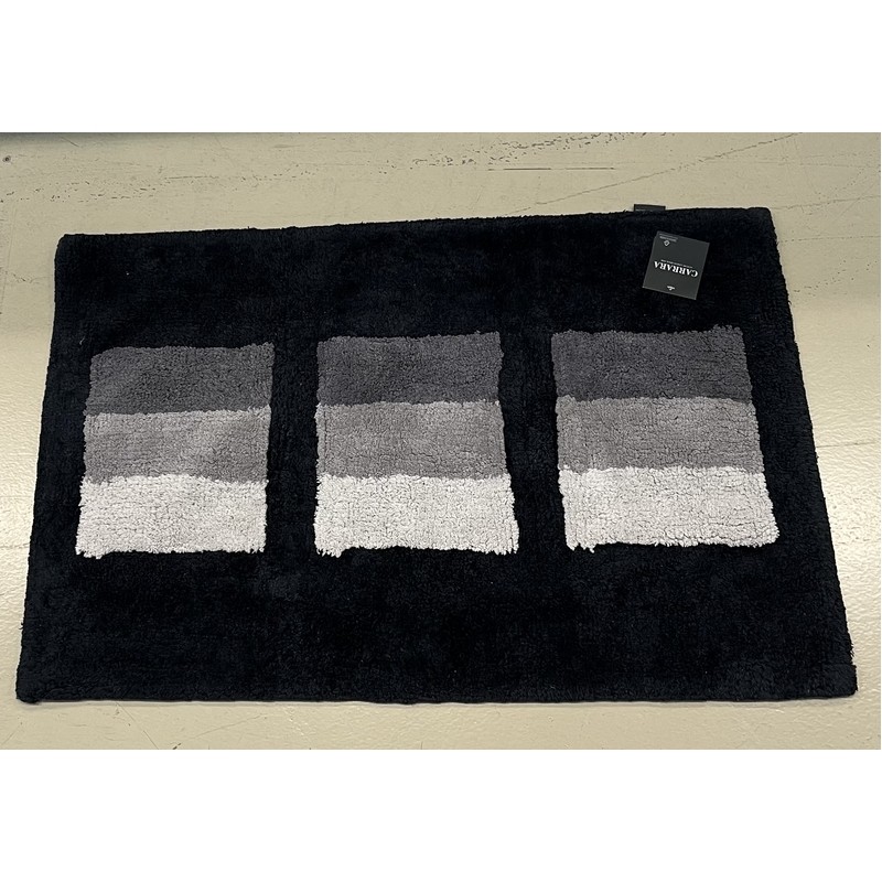 TAPPETO BAGNO TRIS BLACK 50X80 CM. CARRARA