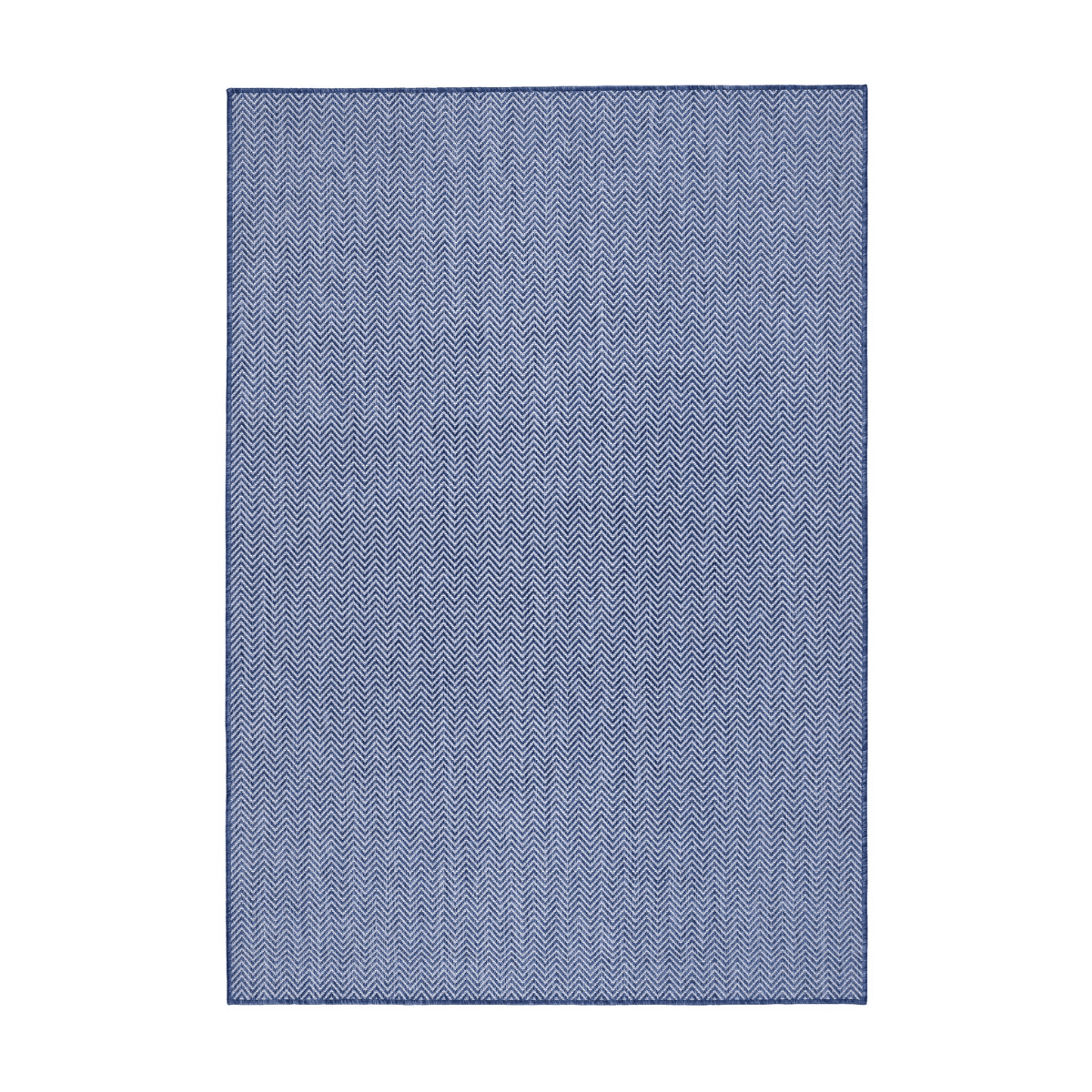 Tappeto rettangolare blu scuro a righe geometriche - FRESCO