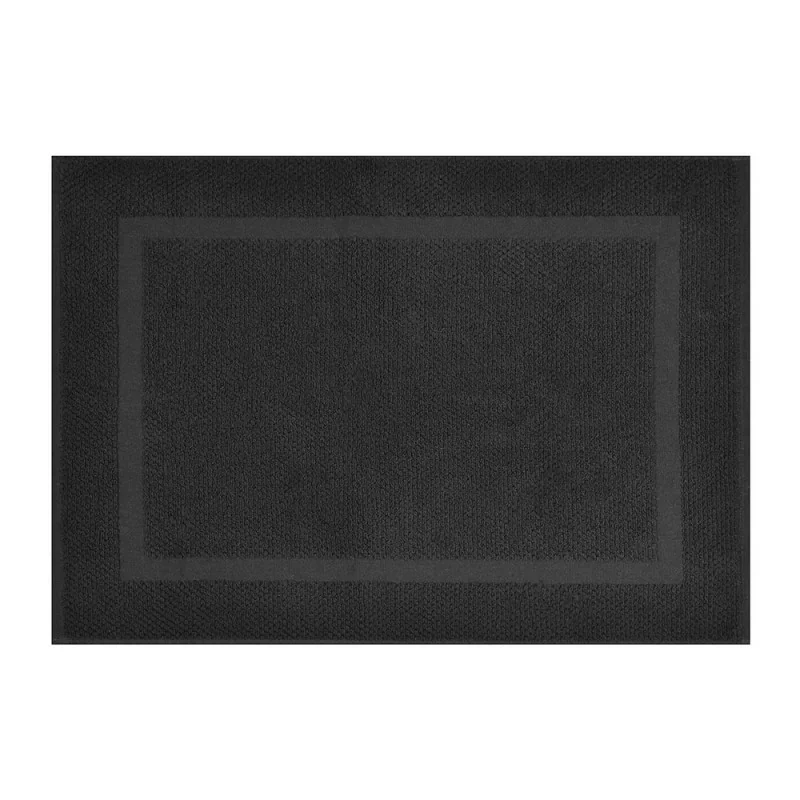 Tappeto scendi doccia 100% cotone colore Nero 45x65 cm