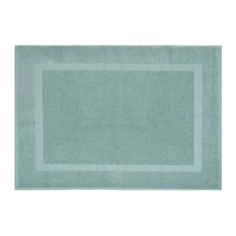 Tappeto scendi doccia 100% cotone verde acqua 45x64 cm
