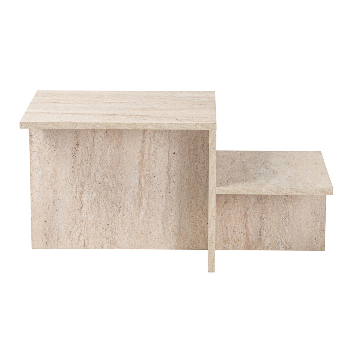 Tavolino da caffè a 2 livelli L80 cm - HARMONY