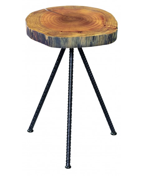 TAVOLINO T. NATURALE, GAMBE FERRO ANTRACITE35x35x69