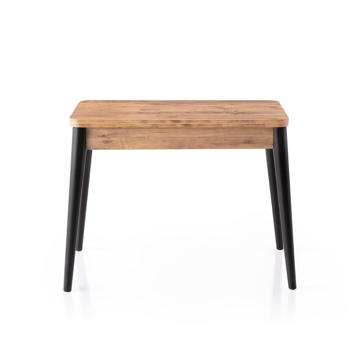 Tavolo allungabile da 100 a 120 cm, decorazione pino atlantico e nero - DOLUNAY