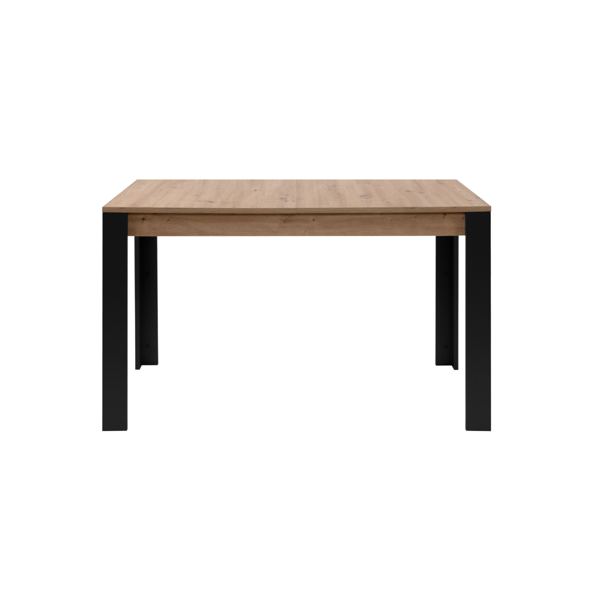 Tavolo da pranzo allungabile da 100 a 150 cm, finitura rovere artisan e nero - TOLOSA