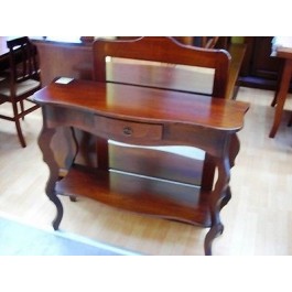 TAVOLO LEGNO CONSOLLE E SPECCHIO INGRESSO ARTE POVERA COL.NOCE MOBILE ITALIANO