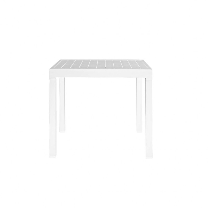 Tavolo quadrato allungabile bianco da giardino esterno