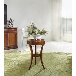 TAVOLO SALOTTO ROTONDO 3 GAMBE LEGNO MASSELLO IN LEGNO VARI COLORI