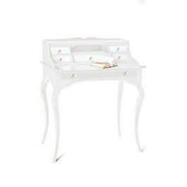 TAVOLO SCRIVANIA 5 CASSETTI LACCATO BIANCO OPACO