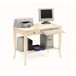 TISCH DESKTOP PC Tür aus Holz mit IVORY BESTRICHENE
