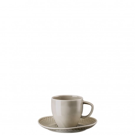 Tazza espresso con piatto Junto pearl grey Rosenthal