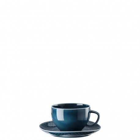 Tazza te con piatto Junto ocean blue Rosenthal